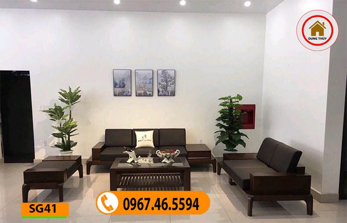 bàn ghế gỗ phòng khách cao cấp SG41