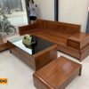 Bộ ghế sofa góc chân cuốn gỗ xoan đào SG42