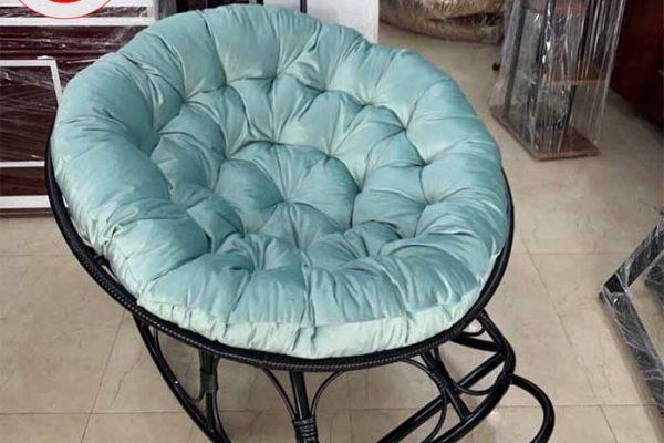 Ghế salon thư giãn bập bênh hình tròn gỗ mây SL02