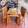 Bàn ăn hình chữ nhật 6 ghế gỗ hương xám BA12