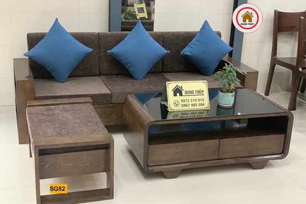 sofa văng nhỏ gọn gỗ sồi Nga SG52