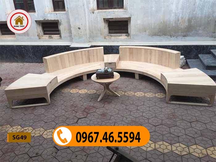 bàn ghế gỗ phòng khách đẹp hiện đại SG49