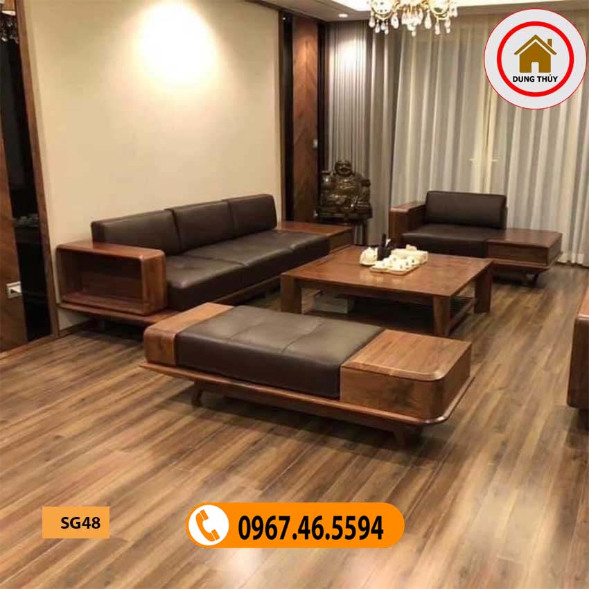 bộ bàn ghế gỗ phòng khách đẹp SG48