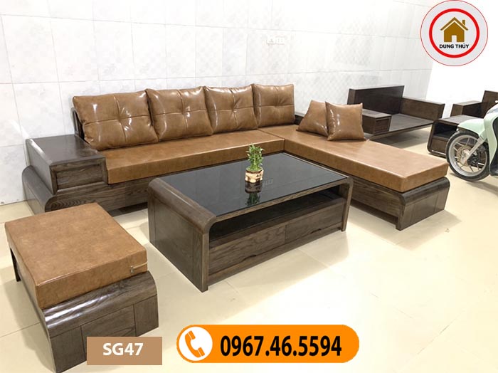 bàn ghế sofa gỗ phòng khách Gia Lâm