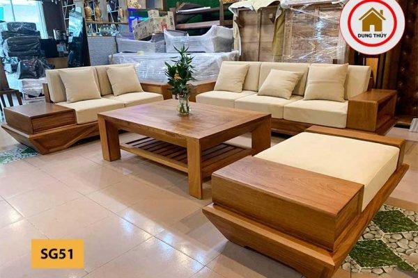 sofa 2 văng chân thuyền đẹp SG51