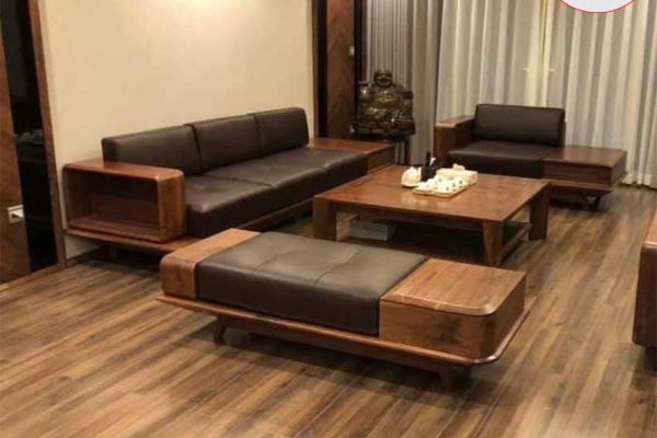 Bộ ghế sofa góc chữ U gỗ sồi Nga SG48