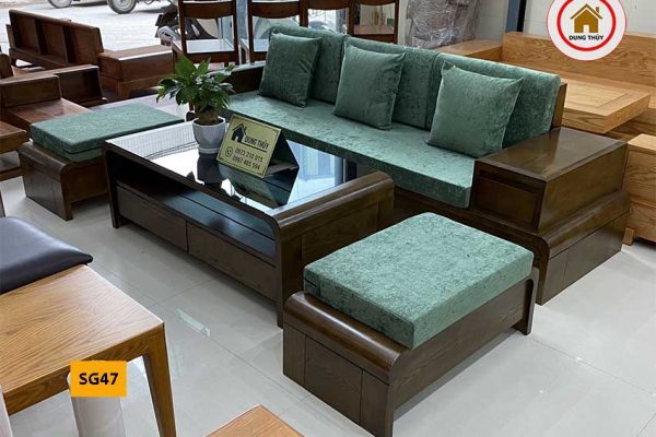sofa văng chân cuốn 4 món SG47