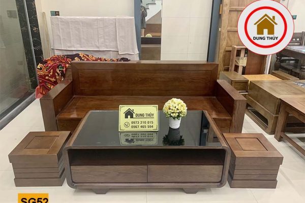 sofa văng gỗ sồi Nga SG52 nhỏ