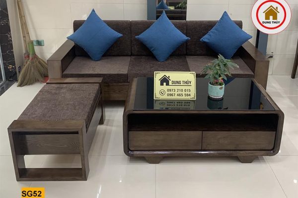 sofa văng nhỏ gọn gỗ sồi Nga SG52