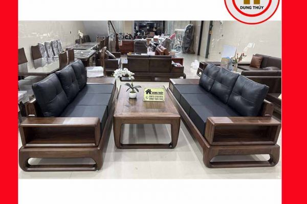 Bộ ghế đối chân quỳ gỗ óc chó GT33