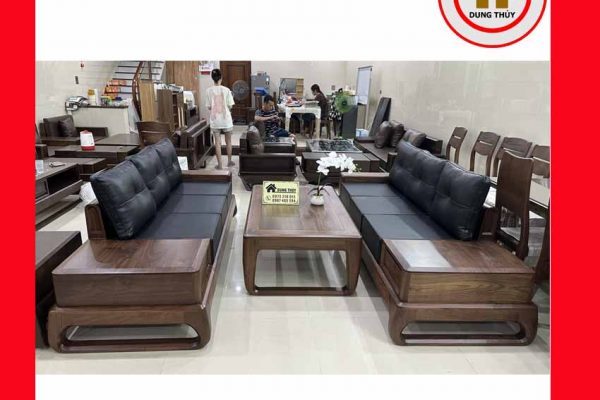 Bộ ghế đối chân quỳ gỗ óc chó GT33