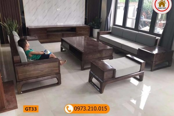 Bộ ghế đối chân quỳ gỗ sồi Nga GT33