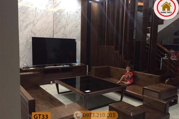 Bộ ghế đối chân quỳ gỗ sồi Nga GT33