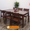 Bộ bàn ăn 6 ghế mặt chữ nhật gỗ me tây BA16