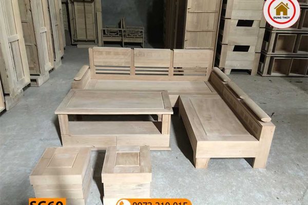 Bộ ghế góc trứng gỗ bích SG60