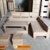 Bộ ghế góc trứng gỗ bích SG60