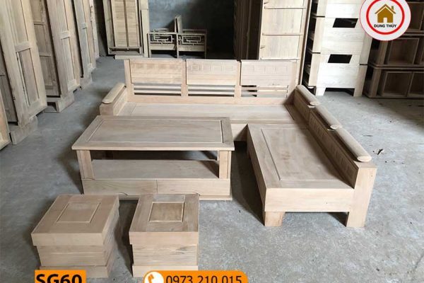 Bộ ghế góc trứng gỗ bích SG60