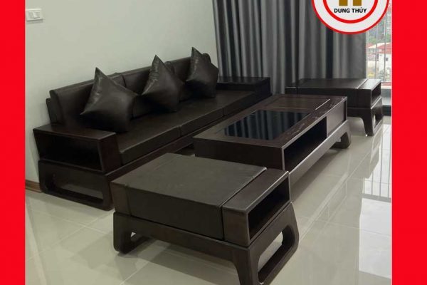 Bộ ghế sofa văng chân quỳ gỗ sồi Nga SG61v