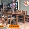 Bộ bàn ăn 6 ghế gỗ óc chó mặt chữ nhật BA22