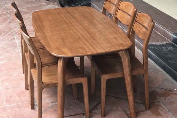 Kích thước bộ bàn ăn bằng gỗ tự nhiên