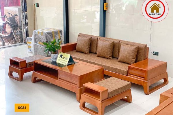 sofa chân quỳ SG61 phun màu cánh gián