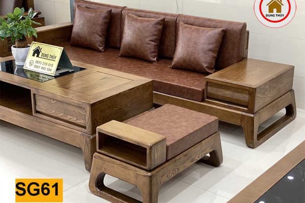 sofa chân quỳ gỗ sồi SG61 nét