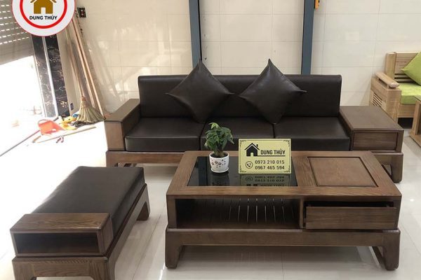 Bộ ghế sofa chân quỳ gỗ sồi Nga SG61