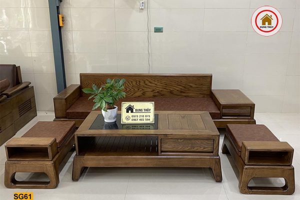 sofa chân quỳ gỗ sồi SG61 nét