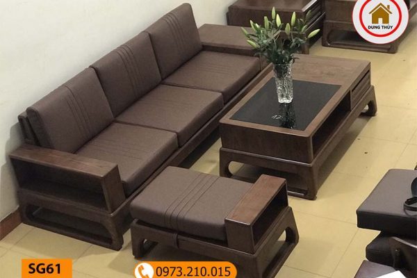 sofa văng gỗ sồi Nga cho phòng khách