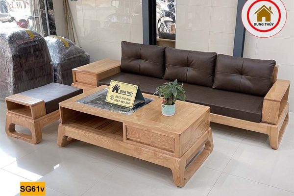 sofa văng chân quỳ SG61v tự nhiên
