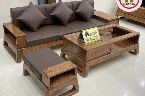 sofa văng chân quỳ gỗ sồi Nga đep SG61