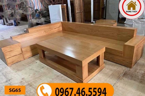 sofa gỗ tự nhiên nguyên khối