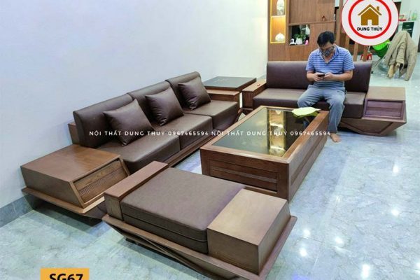 sofa 2 văng chân thuyền SG67