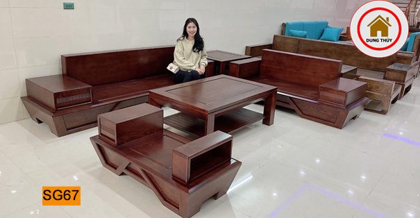 bộ sofa 2 văng chân thuyền SG67
