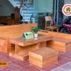 Bộ ghế sofa giả nguyên khối gỗ gõ đỏ SG65