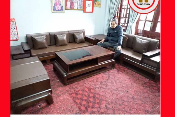Bộ ghế sofa 2 văng đùi gà gỗ sồi Nga SG68 2024