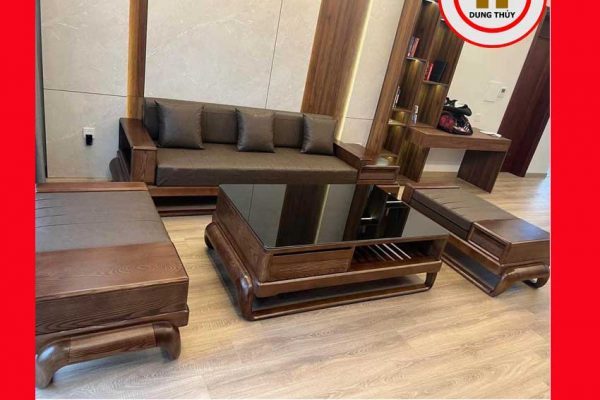 Bộ ghế sofa 2 văng đùi gà gỗ sồi Nga SG68 2024