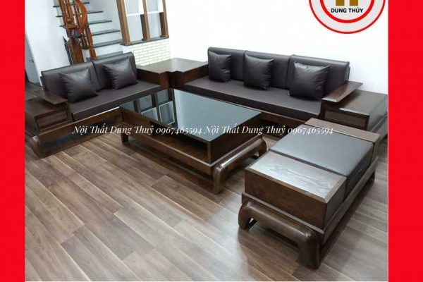 Bộ ghế sofa 2 văng đùi gà gỗ sồi Nga SG68 2024