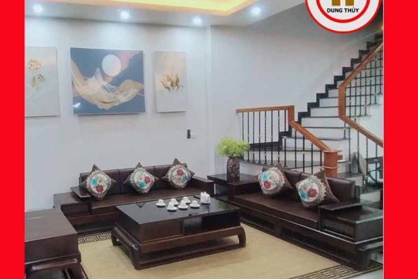 Bộ ghế sofa 2 văng đùi gà gỗ sồi Nga SG68 2024