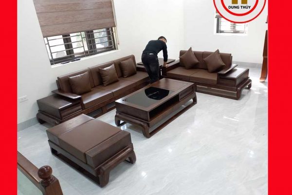 Bộ ghế sofa 2 văng đùi gà gỗ sồi Nga SG68