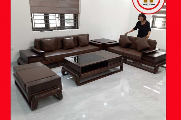 Bộ ghế sofa 2 văng đùi gà gỗ sồi Nga SG68