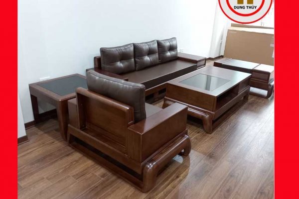 Bộ ghế sofa 2 văng hình đùi gà gỗ sồi Nga SG68