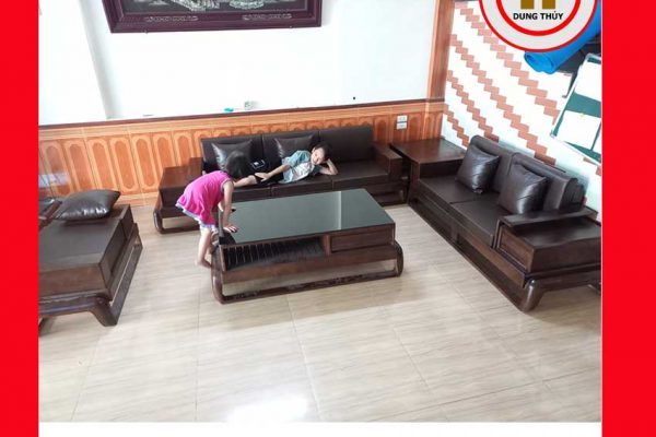 Bộ ghế sofa 2 văng hình đùi gà gỗ sồi Nga SG68