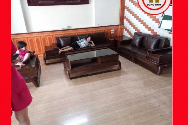 Bộ ghế sofa 2 văng hình đùi gà gỗ sồi Nga SG68