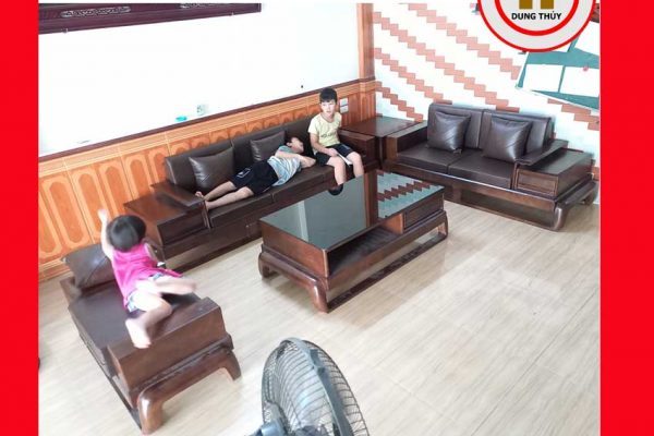 Bộ ghế sofa 2 văng hình đùi gà gỗ sồi Nga SG68