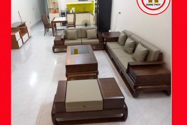 Bộ ghế sofa 2 văng hình đùi gà gỗ sồi Nga SG68
