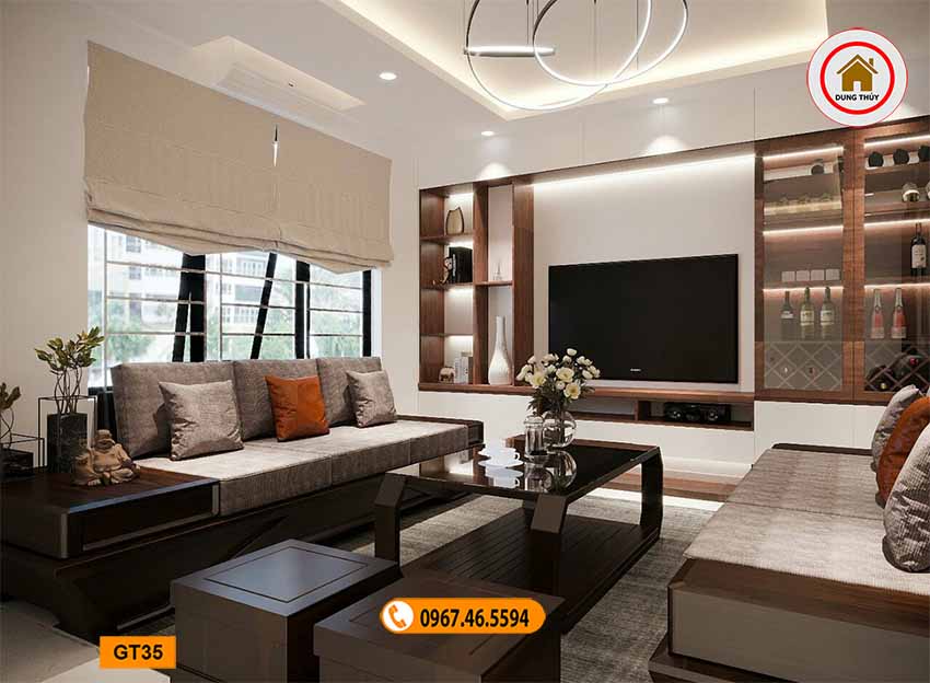 Bộ ghế đối chân thuyền gỗ sồi Nga GT35