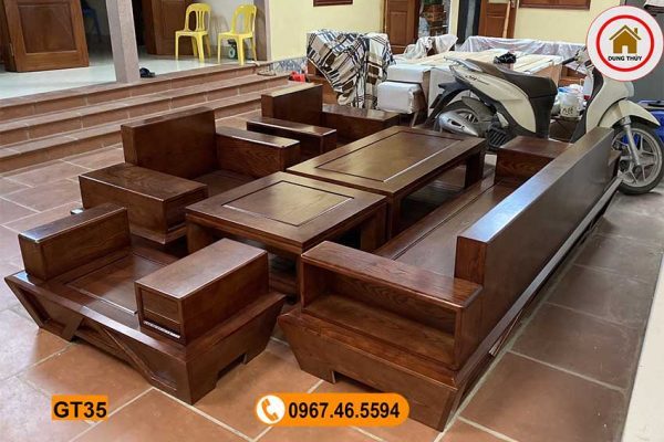 ghế đối chân thuyền GT35 màu óc chó