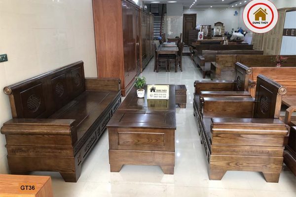 ghế đối tay pháo gỗ sồi GT36