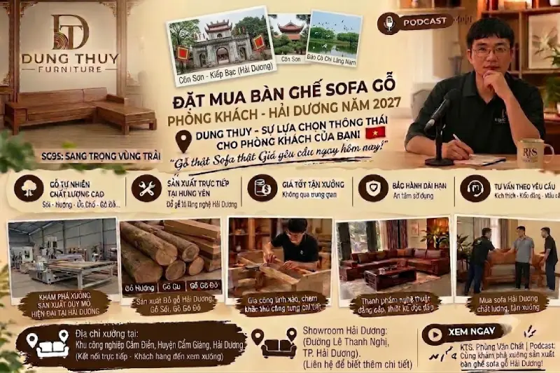 Địa chỉ bán bàn ghế sofa gỗ phòng khách tỉnh Hải Dương